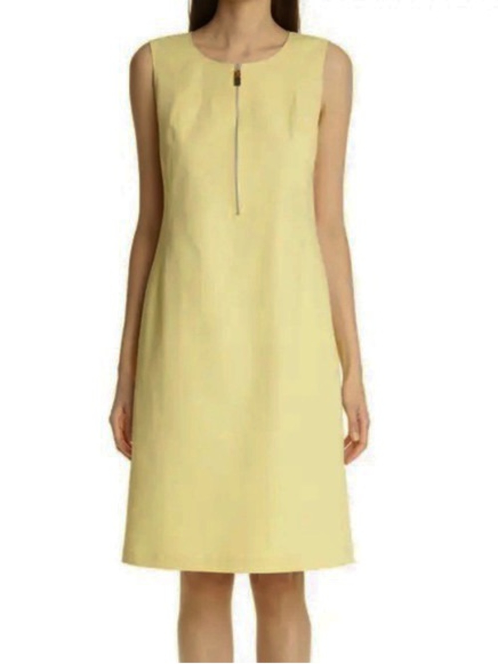 Lafayette 148 New York Audrey Sunglow Sleeveless Midi Cotton blend Dress